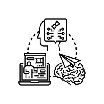 desarrollando creativo idea Plano innovación formas proceso vector