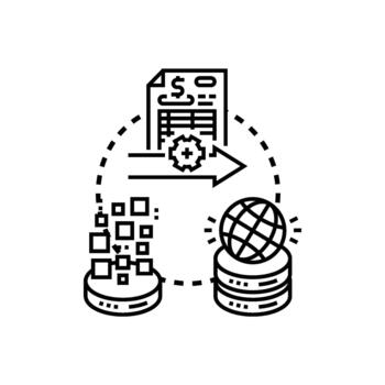 digital documento estilos Procesando optimizando limpiar global datos fluir vector