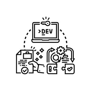 software estilizado desarrollo problema resolviendo optimizando proceso mira vector