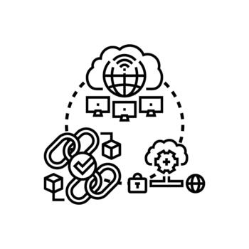 minimal Creating a system interoperability network with cloud computing vector
