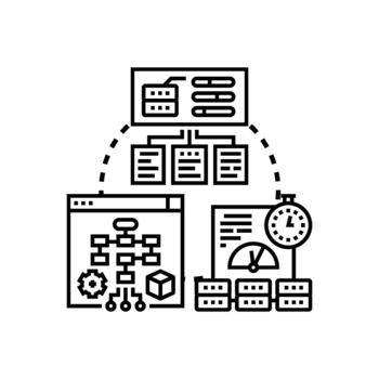 computadora sistema cheque Progreso serie datos análisis vector