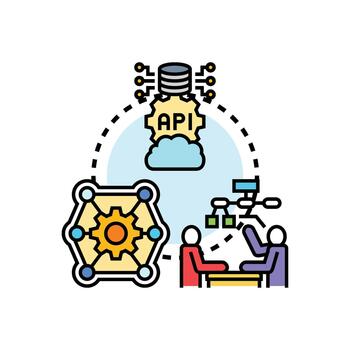 Clear and usable interface concept for. software development vector