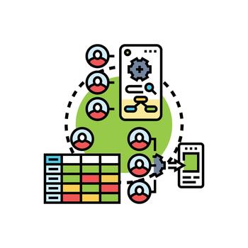 Software testing process developing user experience application styles vector