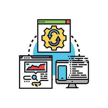 Progressive web applications developing variations responsive cross platform solution vector