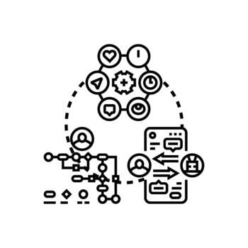 intuitivo usuario estilos interfaz diseño formas usuario experiencia proceso vector