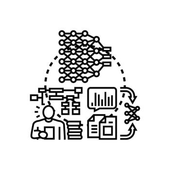 aprendizaje proceso creando diversidad conocimiento datos analizando información vector