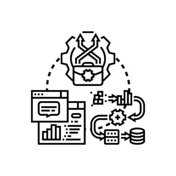 Extract transform load data variants workflow management process vector