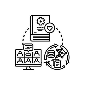 Compact forms learning sessions knowledge sharing process vector