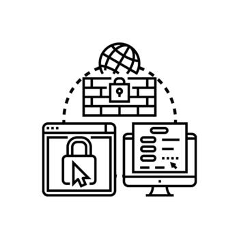Https secure connection diversity protecting global internet data vector