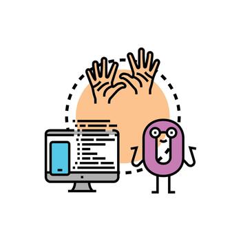 estilos codificación digital datos en pantalla desarrollo concepto vector