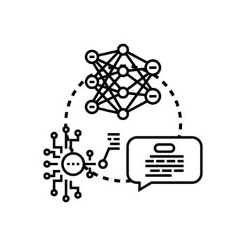 artificial inteligencia modelo Procesando datos edición generando salida vector