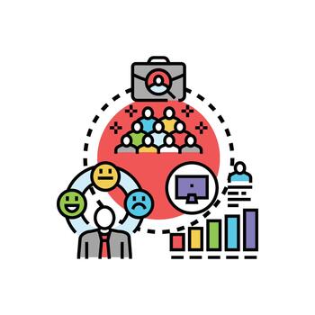 Talent lifecycle management process forms development vector