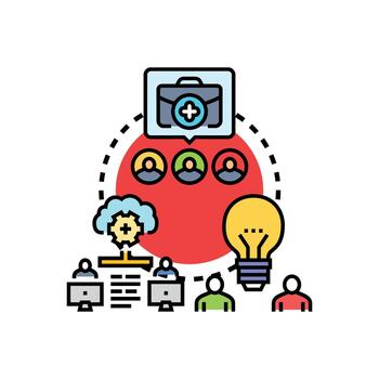 paquete múltiple racionalización formas colaborativo trabajo negocio proceso mejoramiento vector