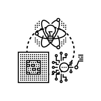 Custom ai training developing machine learning set algorithms concepts vector