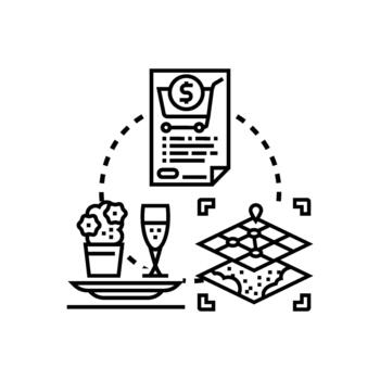 Main navigation menu concept with user interface multipack forms elements vector