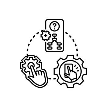 Intuitive user interface design process development simplified vector