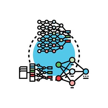 neural red formación proceso simplificado desarrollando artificial inteligencia vector