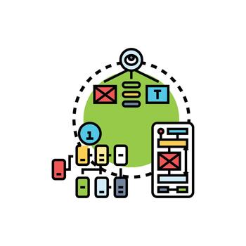 desarrollando interactivo solicitud diseño diversidad diseños usuario interfaz diseño vector