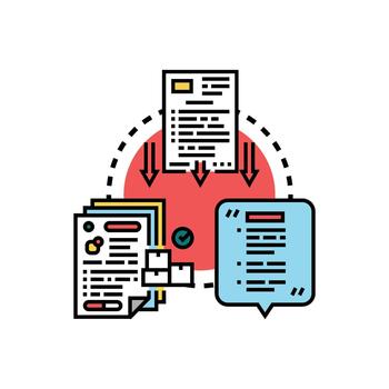 documento buscar formas datos Procesando estilos concepto vector