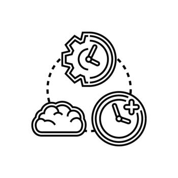 Quick deployment cloud. computing development process vector