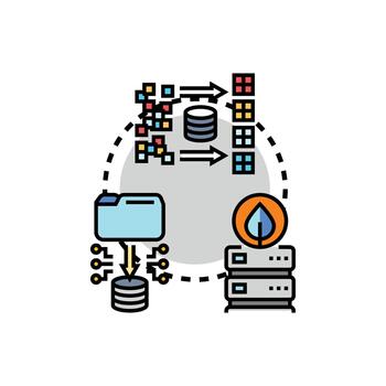 centralizado datos controlar sistema estructurando grande datos Procesando. vector