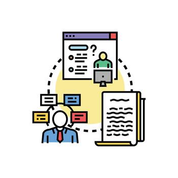 Inventive thinking process range developing new solutions concept vector