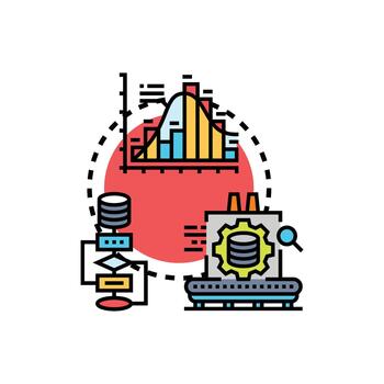 Producing analytics data with data series processing visualization vector