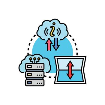 optimizando nube paquete datos almacenamiento información uso vector
