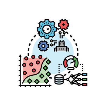 máquina aprendizaje variedad modelo concepto proceso analizando datos vector