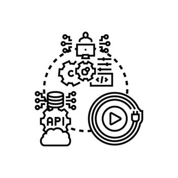 styles Software module integration testing concept connecting components vector