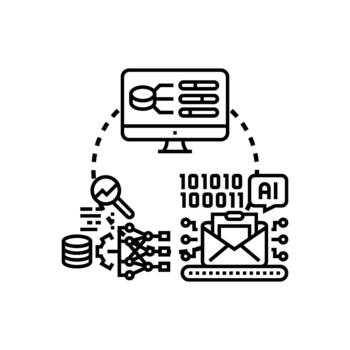 personalización modelo formación para artificial inteligencia desarrollo diseños vector