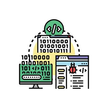 máquina código directivas codificación desarrollo proceso vector