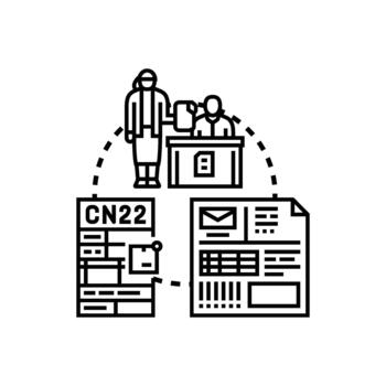 People processing paperwork submitting important range documents vector