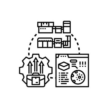 Continuous testing automation development range process concept vector