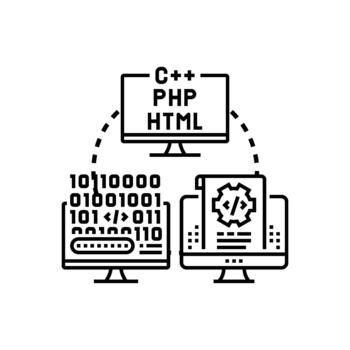 diseños programadores codificación desarrollando software aplicaciones sistemas variaciones vector