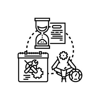 Collaborative project progress modern set efficient task management systems vector