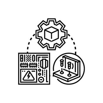 Assembling components details variations manufacturing process vector