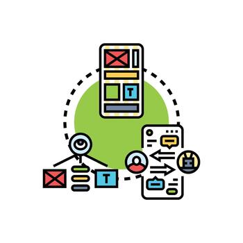 limpiar computadora sistema ui interfaz usuario experiencia diseño vector