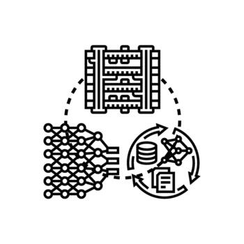 mix Data stack layers processing information flow series vector