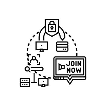 seguro autenticación protocolo utilizando https origen diseños vector