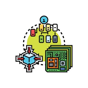 Layout design process conceptualizing variants user interface component structure vector