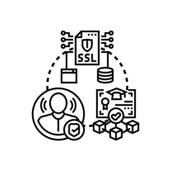 set Verified https origin security protocol concept vector