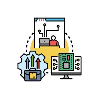 software actualizar sistema conjunto desarrollo proceso concepto vector