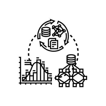 Server edition data mining process with data analysis network vector