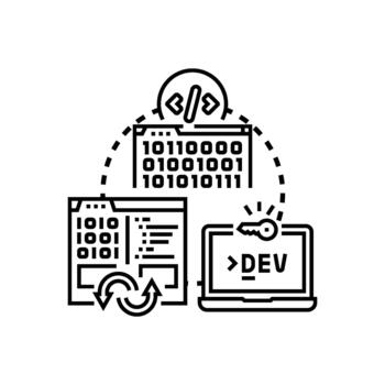 desarrollador creando programación idiomas escritura moderno software código vector
