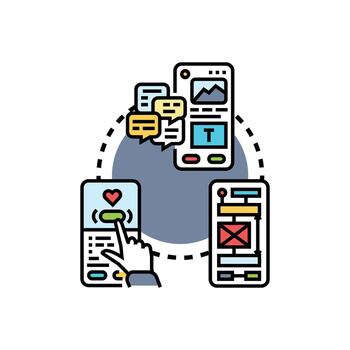 usuario interfaz experiencia mejorando desarrollo proceso vector