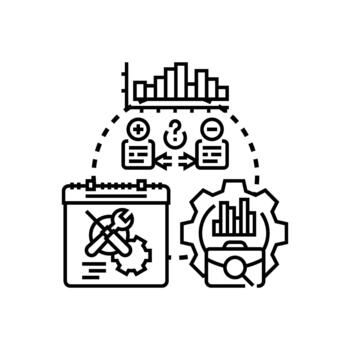 optimizando datos flujo de trabajo. proceso y análisis vector