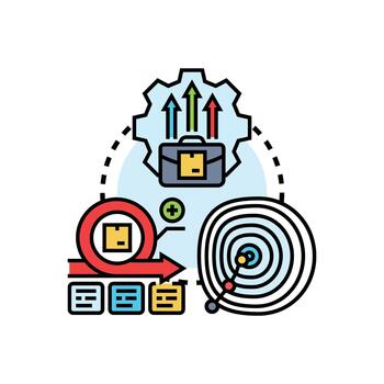 variety Continuous refinement loop with agile development process vector