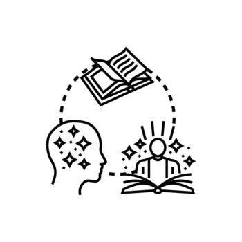 Developing new ideas and creative thinking process set vector