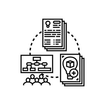 investigación estudiar diseño proceso flujo de trabajo variantes desarrollando ideas vector